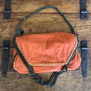 Stella McCartney orange Farabela fold over bag